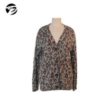 Autumn Winter womens sweaters leopard Cardigans plus size sweater women